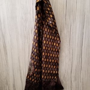 Portofino Men's Brown And Gold Jacket Scarf